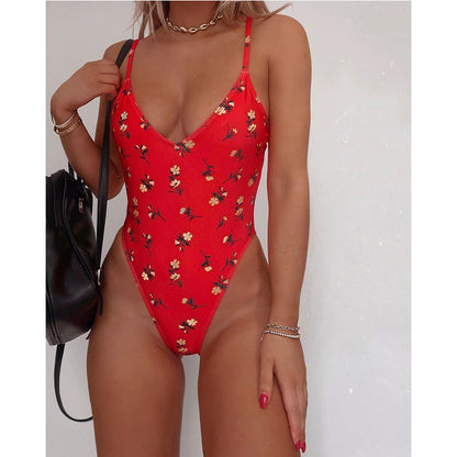 Floral sexy swimsuit