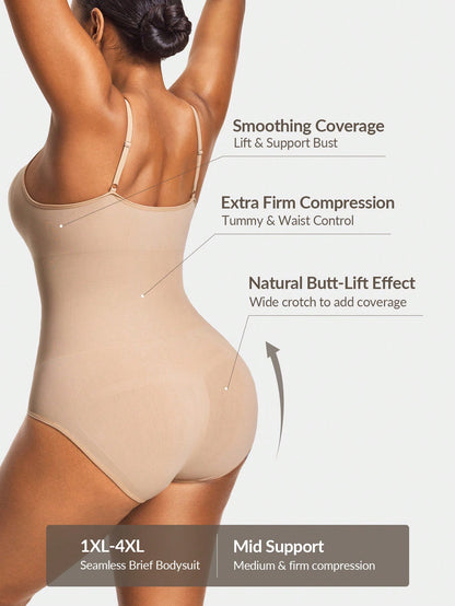 Women's Firm Control Tank Shapewear - Bust Support & Waist Butt Contour Bodysuit