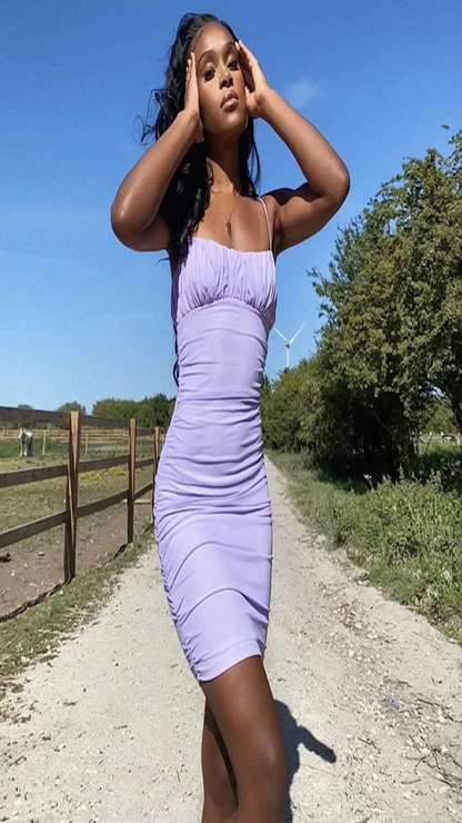 High waist stitching slim pleated hip skirt