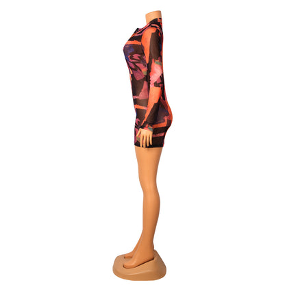 Fashion Sexy Digital Print Jumpsuit