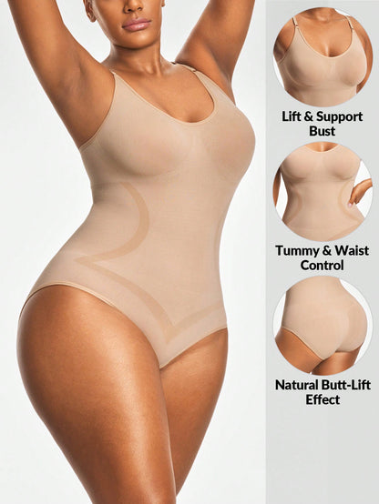 Women's Firm Control Tank Shapewear - Bust Support & Waist Butt Contour Bodysuit